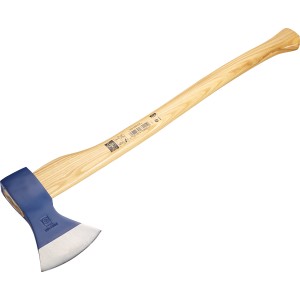 LUX-TOOLS Comfort sekera na drevo, 70 cm, 1,25 kg, s jaseňovou násadou a modrou hlavou.