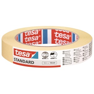 Tesa® Maliarska páska, 50 m x 19 mm, rolka žltej lepiacej pásky pre čisté okraje.
