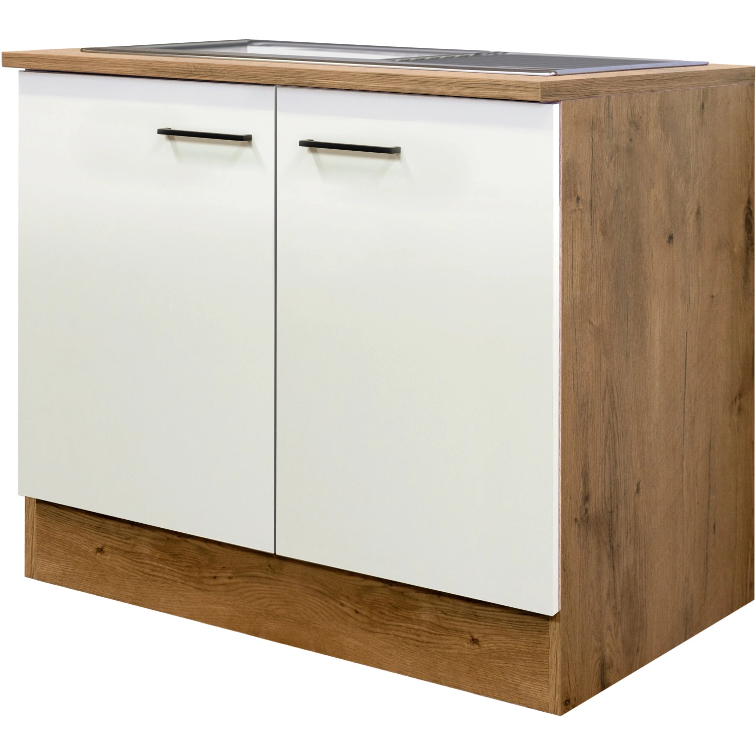 E-shop Flex-Well Kuchynská skrinka Vintea pod drez, vr. drezu, 100 x 85 x 57,1 cm