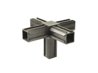 XD spojka rúr kríž s vývodom na priemer 20 mm čierna