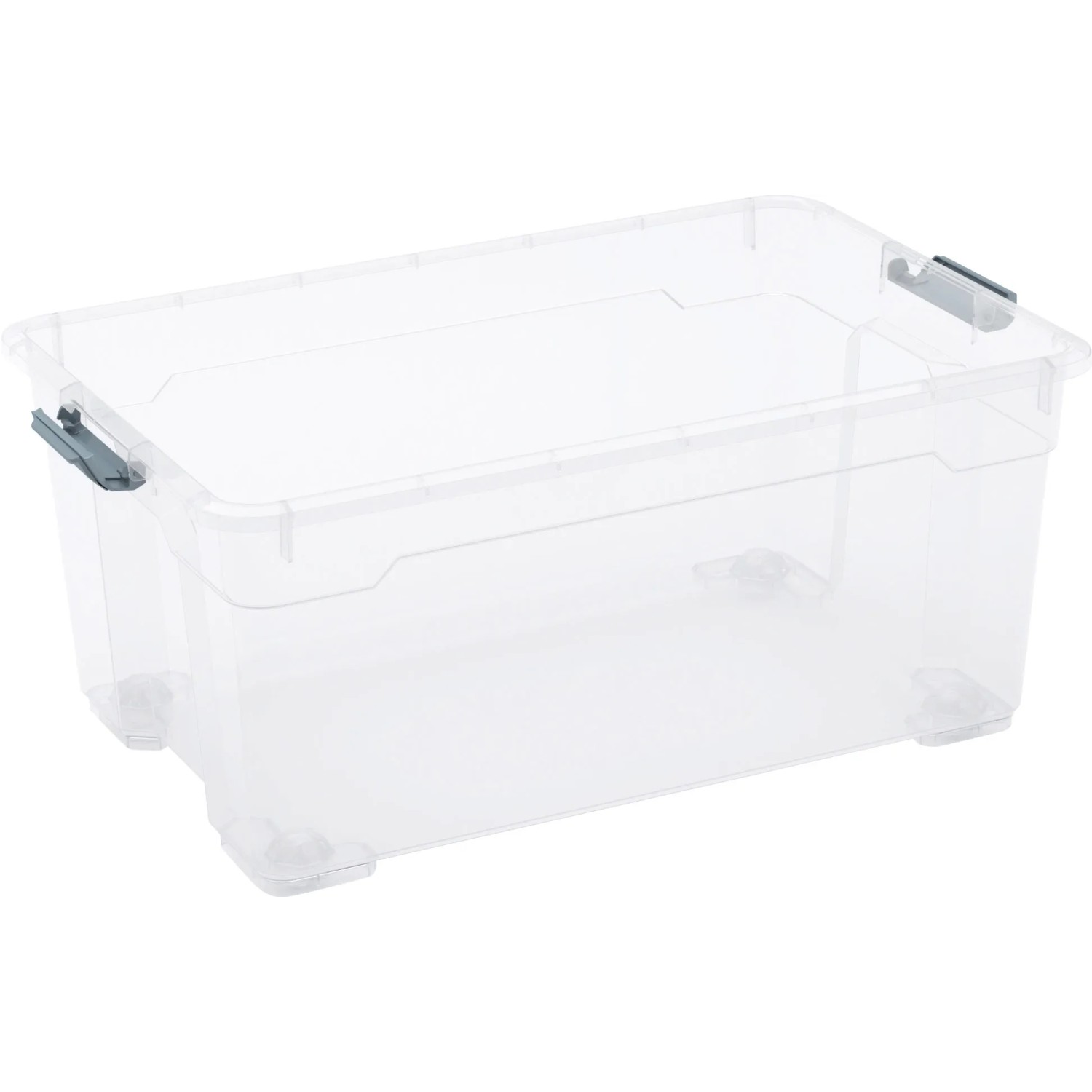 E-shop OBI Univerzálny úložný box Cadiz L s kolieskami, transparentný, 26,5 x 58 x 38 c