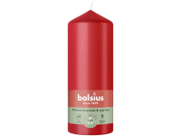 Bolsius Valcová sviečka Essentials, červená Delicate Red, pr. 5,8 x 15 cm