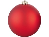 Vianočná ozdoba guľa plastová matná/lesklá červená pr. 14 cm, 1 ks
