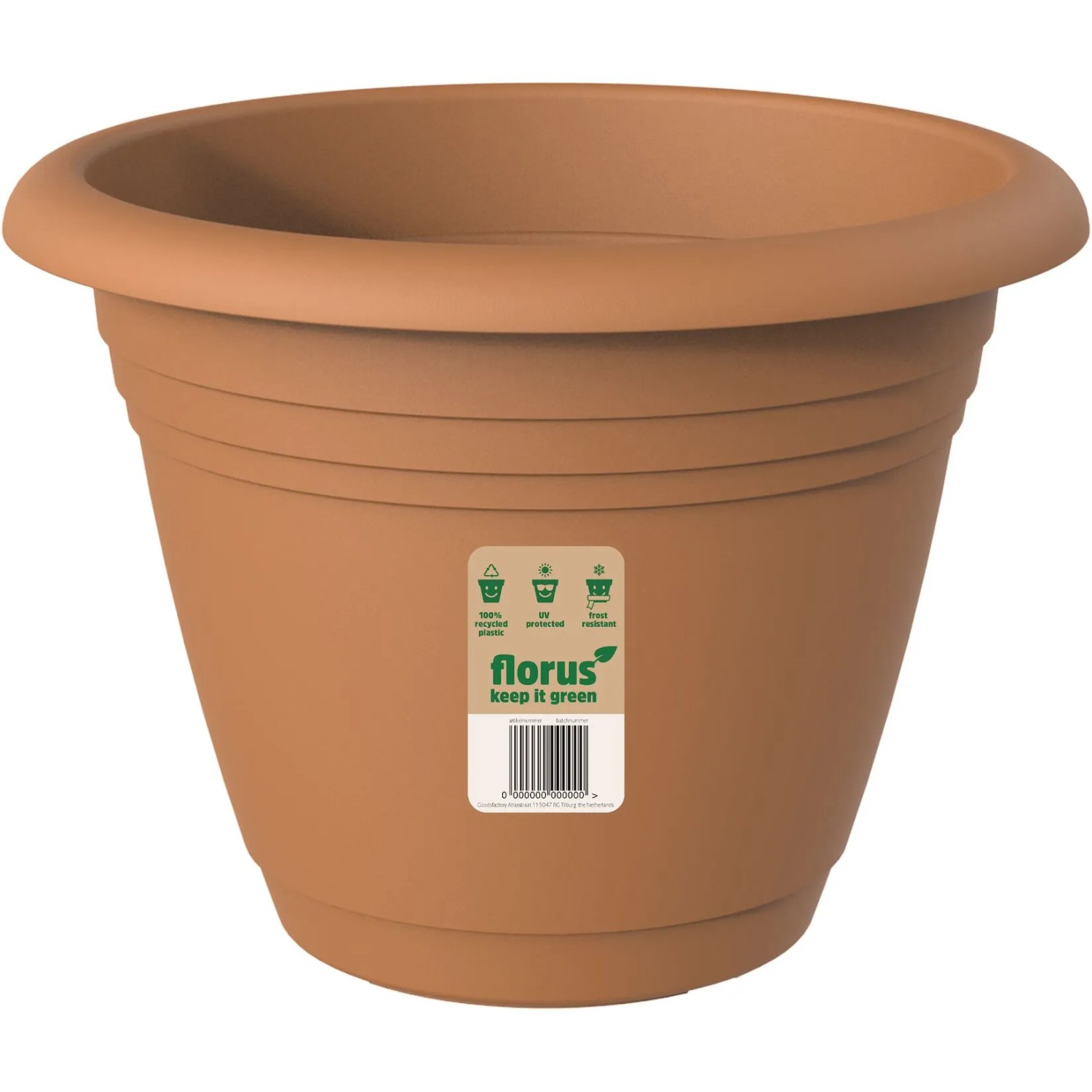 E-shop Florus Kvetináč Mediterran Campana Fiore Alessia, pr. 39 cm, terra