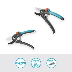 Záhradné nožnice Gardena PremiumCut Flex Bypass na zelené drevo, ergonomické a odolné.