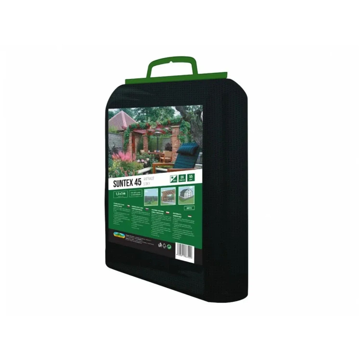 E-shop NOHEL GARDEN Tieňovka s okami PE SUNTEX 45%, antracitová, 1,5 x 5 m