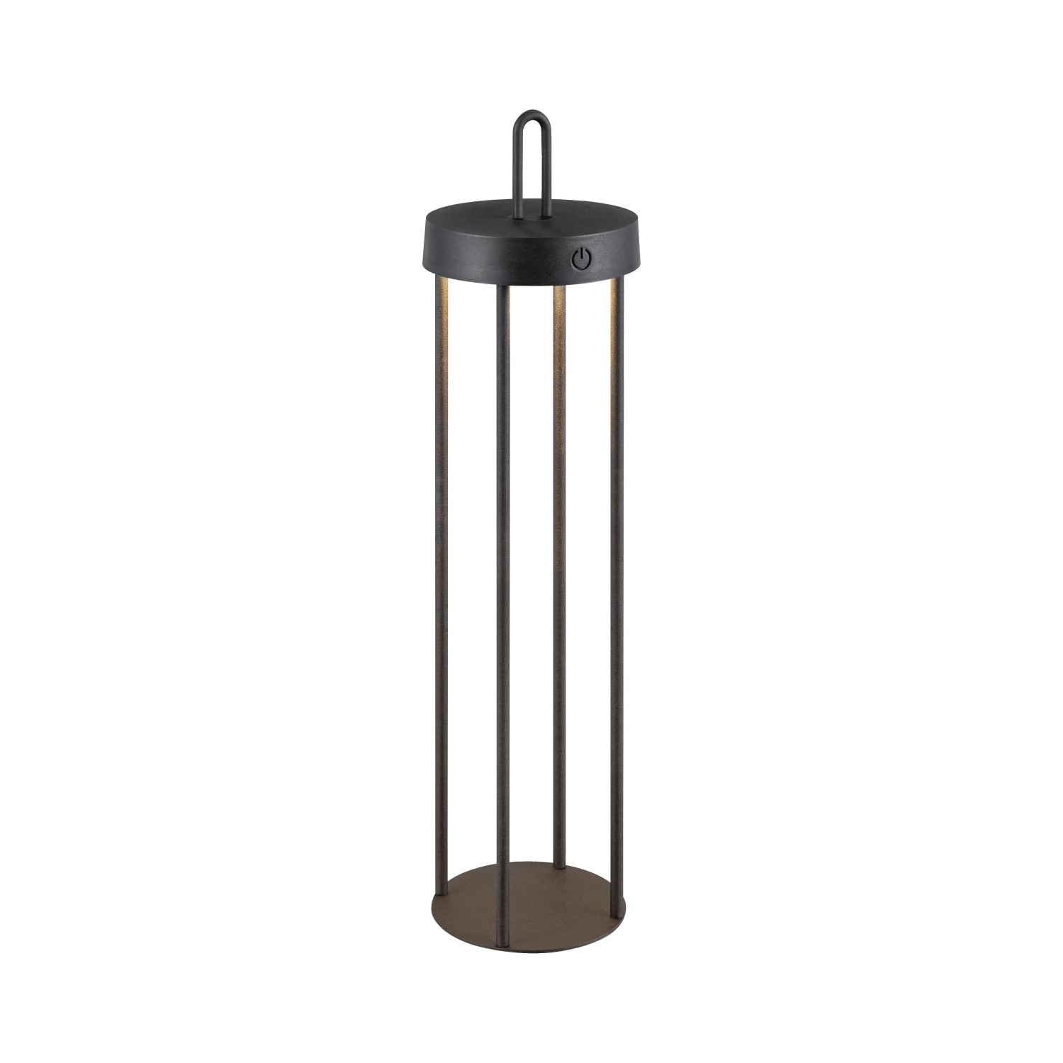 E-shop Just Light. Nabíjacia stolná LED lampa Anselm IP44 čierna pr. 12,8 x 50,4 cm