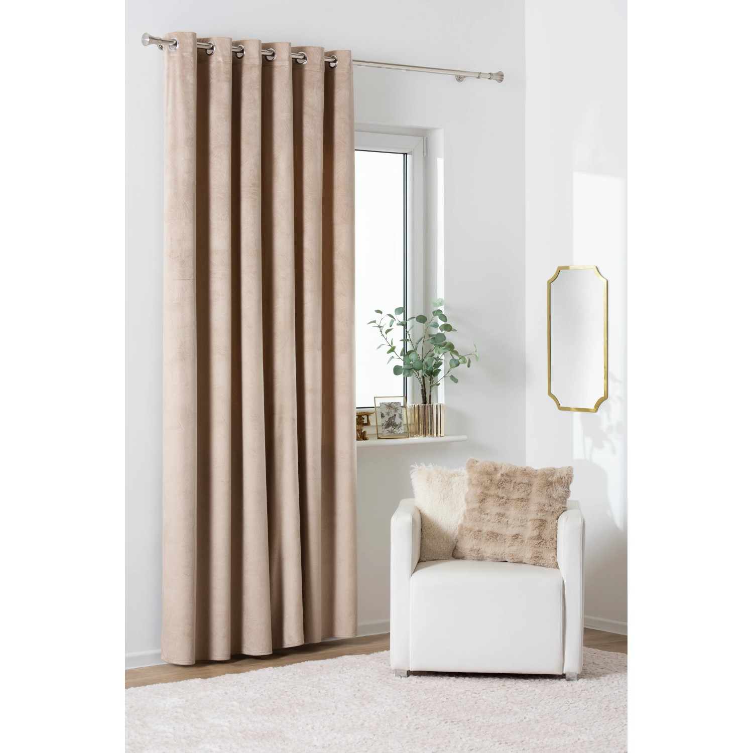E-shop SPLENDID Záves BILO s očkami, taupe, 200 x 260 cm