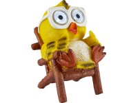 BWO Solárna LED dekoratívna figúrka vtáčik žltý 8 x 11 x 15 cm