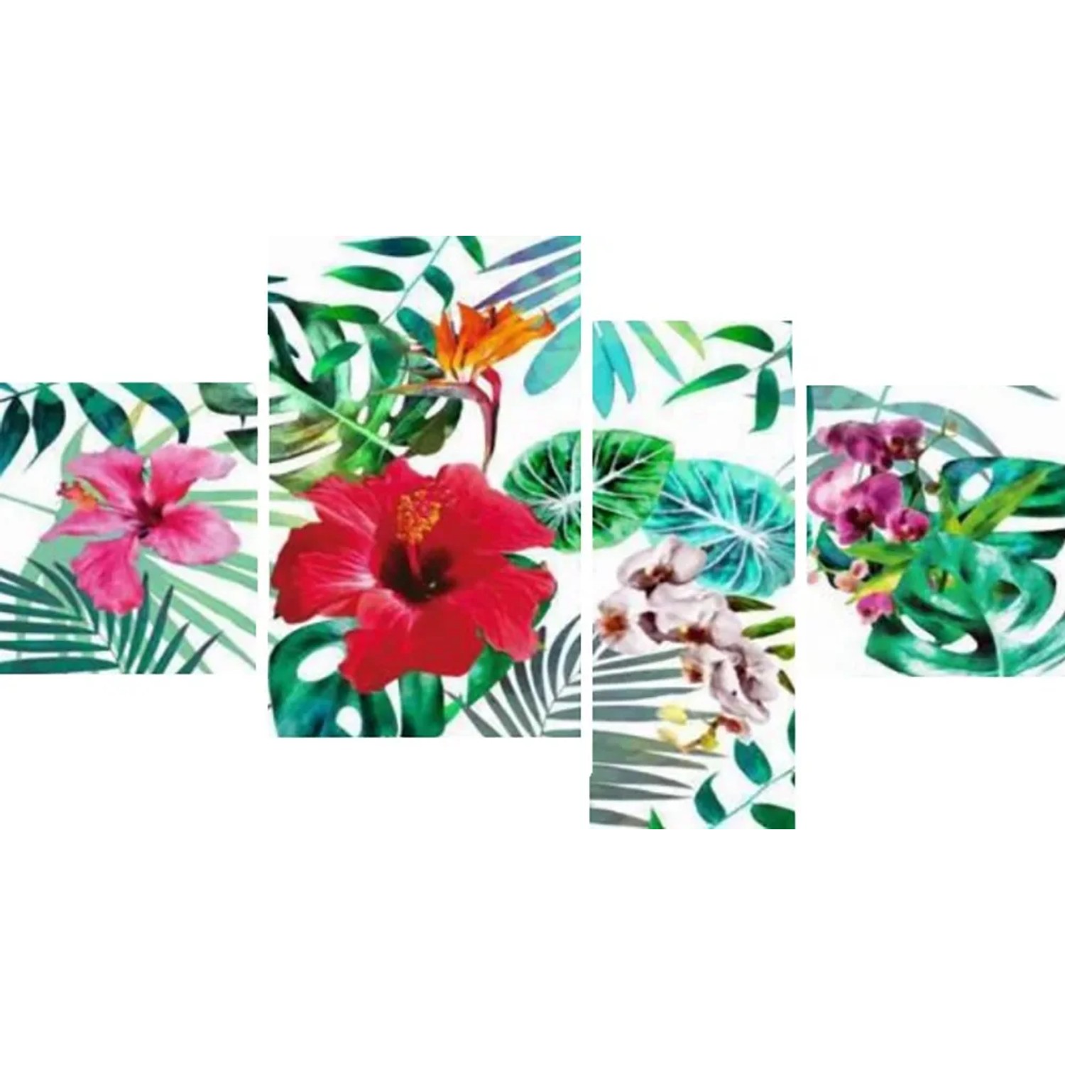 E-shop Bondecor 4dielna súprava obrazov Trendy 70 x 100 cm
