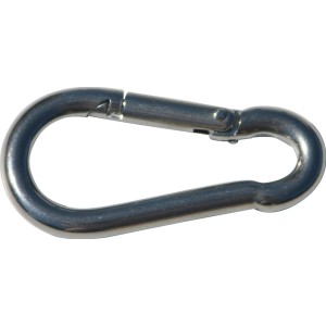 Karabína z nehrdzavejúcej ocele A4, priemer 6 mm, na upevnenie slnečnej plachty.