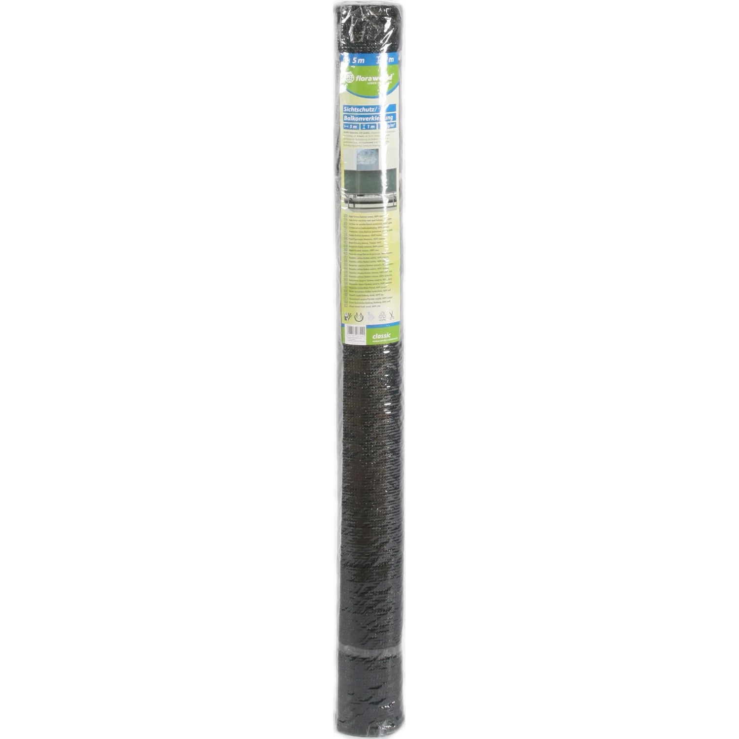 E-shop FLORAWORLD Balkónová zástena Classic HDPE zelená 1 x 5 m
