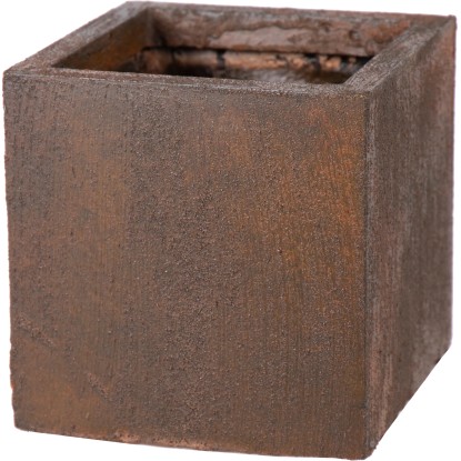 Mega Collections Kvetináč Texas Cubi hrdzavá 28 x 28 x 28 cm