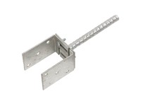 Pätka tvar U pre zabetónovanie s nastaviteľnou šírkou 81 mm - 151 mm Pätka tvar U pre zabetónovanie s nastaviteľnou šírkou 81 mm - 151 mm