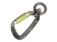 Conacord Karabína s poistkou TwistLock s obratlíkom, hliník, 90 mm Conacord Karabína s poistkou TwistLock s obratlíkom, hliník, 90 mm