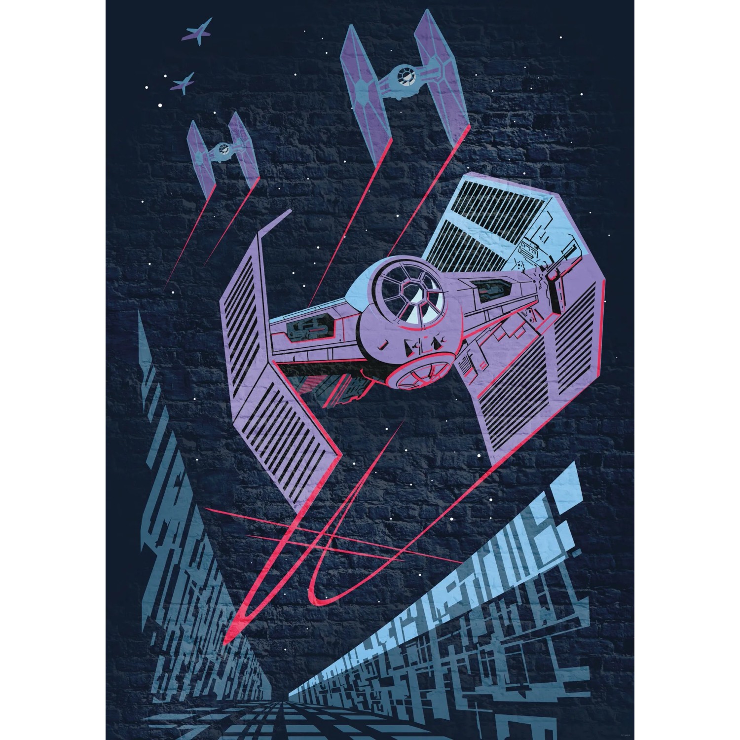 E-shop Komar Vliesová fototapeta Star Wars Classic Concrete TIE-Fighter 200 x 280 cm