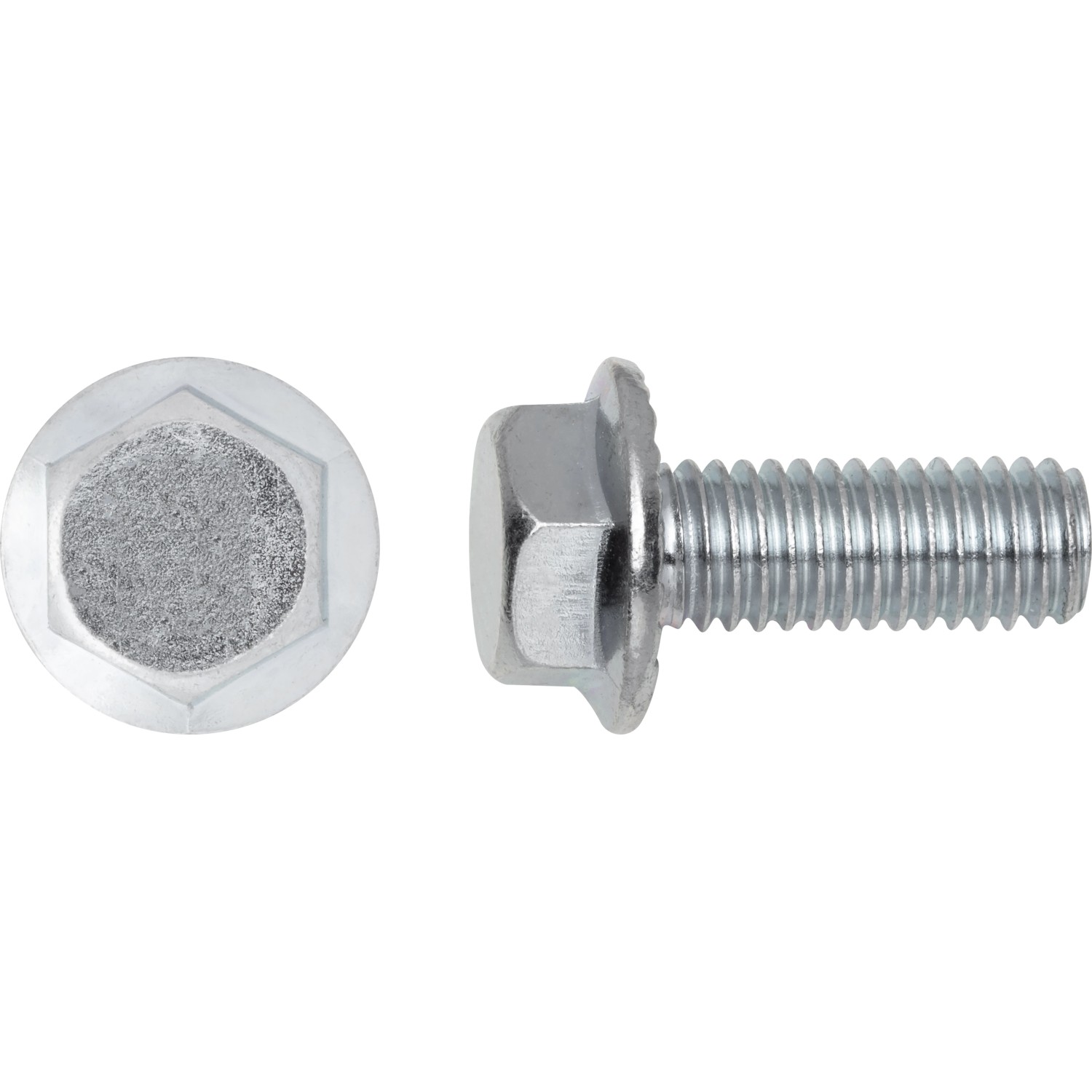 E-shop Prírubová skrutka so šesťhrannou hlavou SW10 bielo pozinkovaná M6 x 12 mm, 8 ks