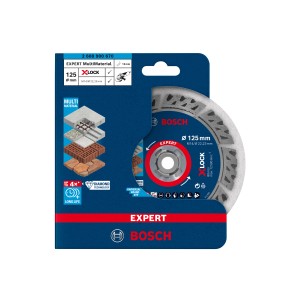Diamantový rezný kotúč Bosch Expert Multi Material, 125 mm, X-Lock. Príslušenstvo pre uhlové brúsky.