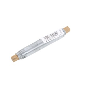 Pozinkovaný viazací drôt, hrúbka 0,7 mm, dĺžka 40 m, navinutý na drevenej cievke.