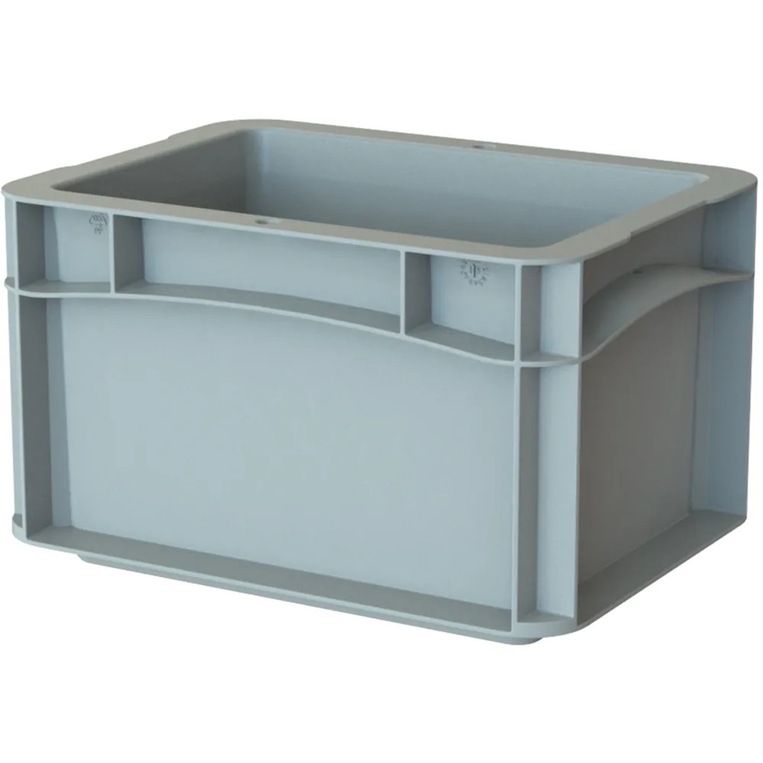 E-shop Surplus Systems Eurobox s plnou stenou, sivý, 7,2 l, 300 x 200 x 170 mm