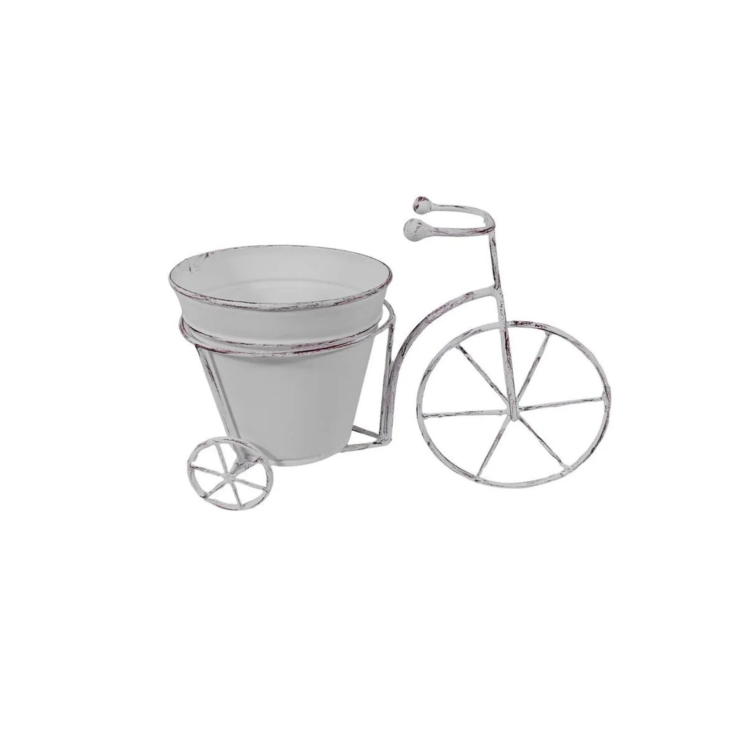 E-shop Boltze Kovový kvetináč v dizajne kolesa Lyuba, 14 x 27 x 13 cm