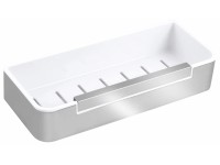 Novaservis Sprchová polička Ferro Emotion so stierkou, biela/chróm