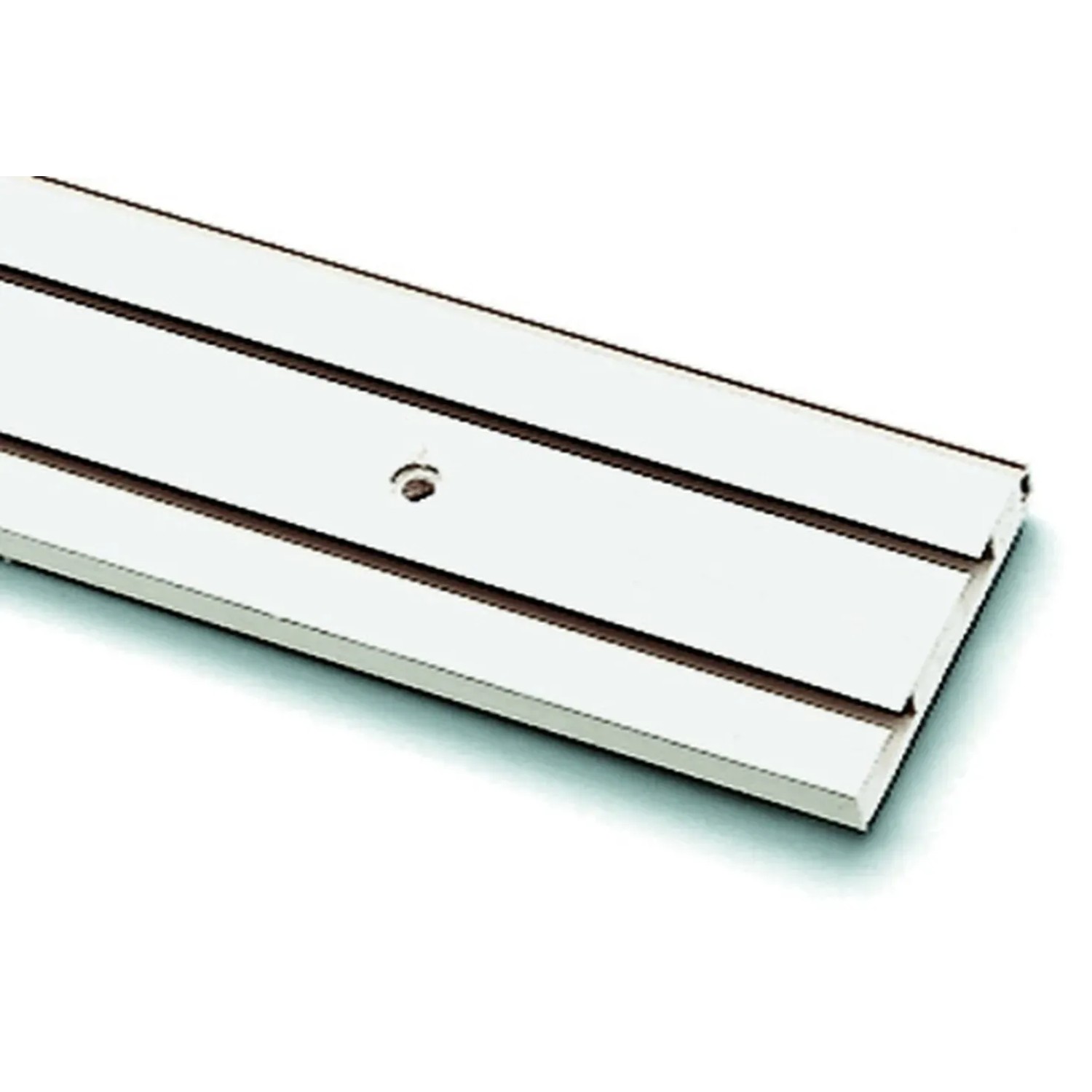 E-shop GARDINIA Záclonová koľajnička GE2 plastová s MDF jadrom, biela, 77 mm x 150 cm