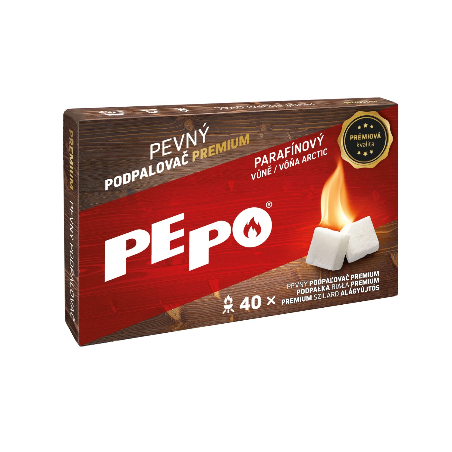 PE-PO Pevný podpaľovač Premium vôňa Arctic, 40 podpalov