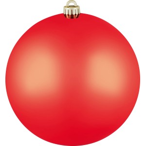 XXL vianočná guľa, Ø 20 cm, červená, matná. Ozdobná guľa na vianočný stromček.