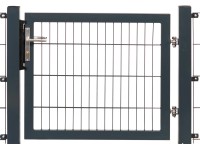 Jednokrídlová brána Premium zo zváraného pletiva antracitová, rám 80 x 100 cm