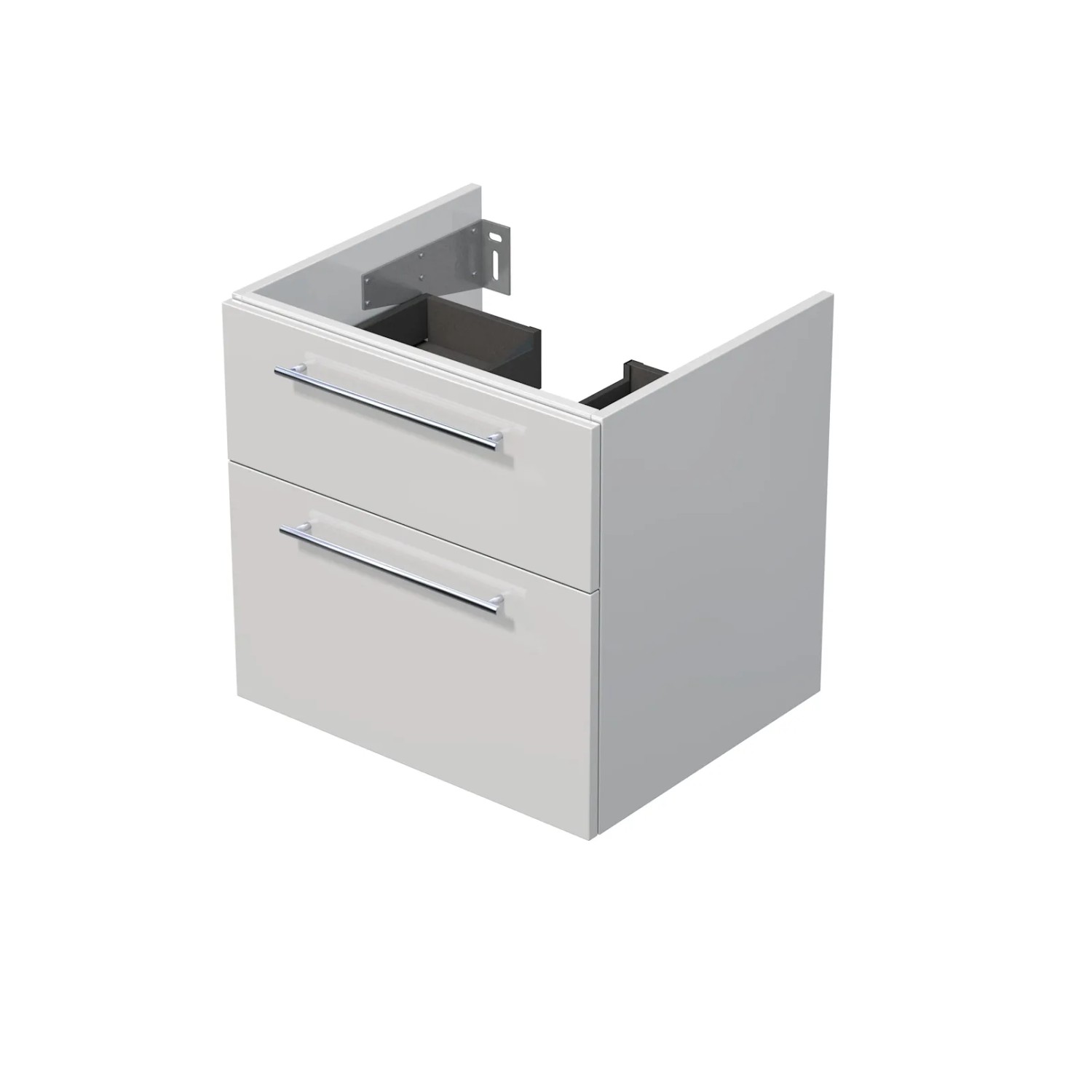 E-shop INTEDOOR Kúpeľ.skriňa pod dosku BEE, úchyt chróm, 2 zás., š. 60 cm, biela lesk