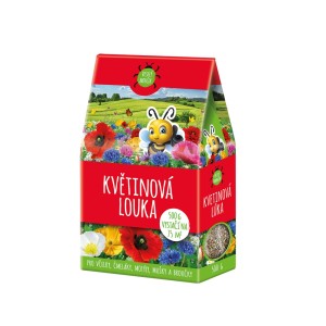 Balenie trávnych semien pre pestrofarebnú kvetinovú lúku. Ideálne pre včely a hmyz.