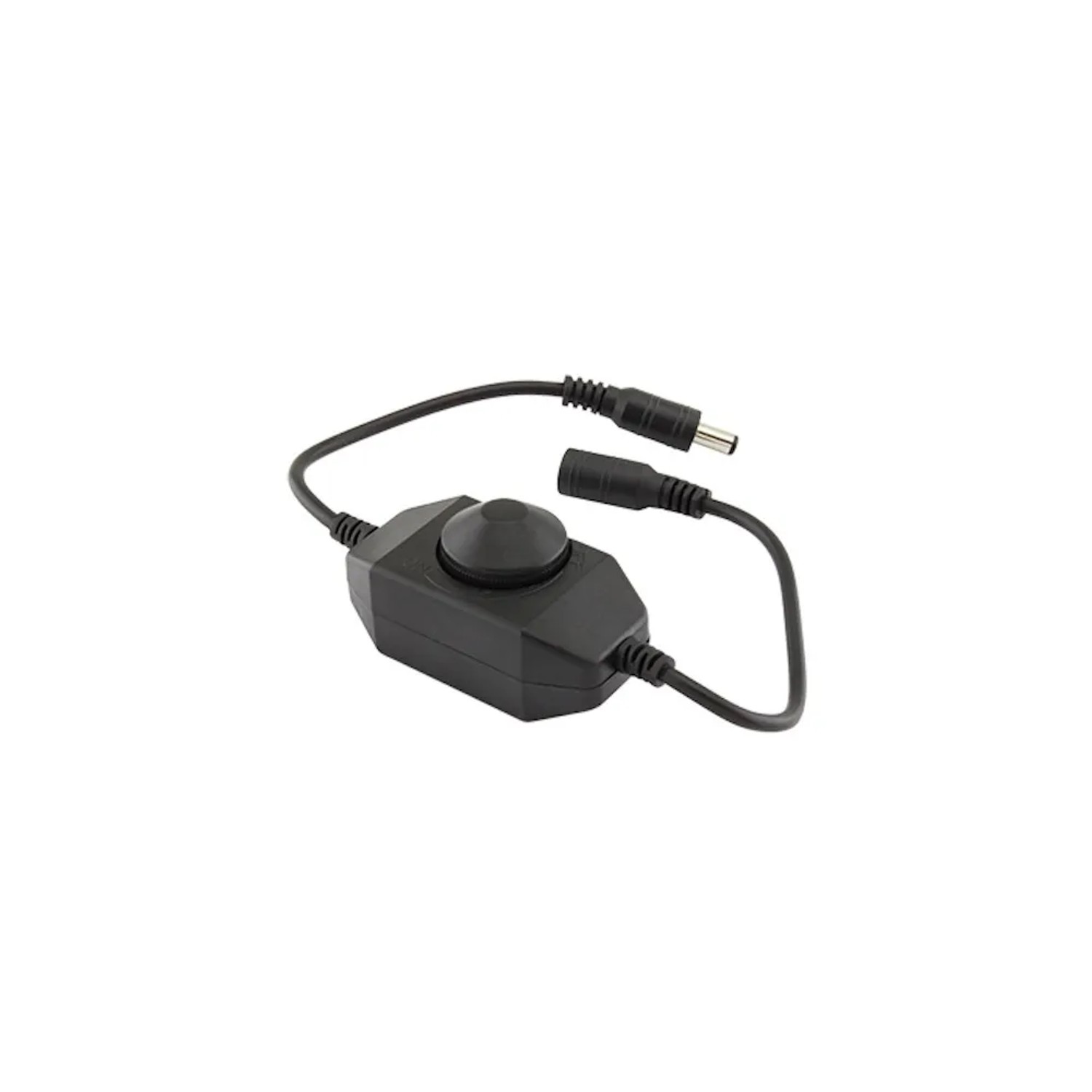E-shop FK Technics Stmievač pre LED pásky manuálne 6A čierny 12/24V s konektormi DC 5,5
