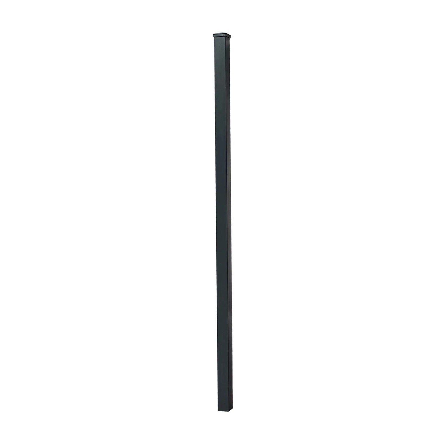 E-shop Hliníkový stĺpik pre dekoratívny plot na zabetón. antracit 7,6 x 7,6 x 240 cm