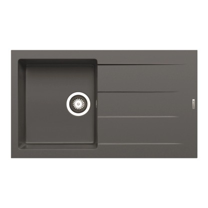 Pyramis Granitový drez s odkvapkávačom Athlos 1B 1D, iron grey, 86 x 50 cm
