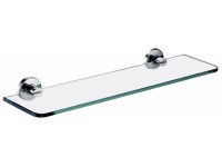 Novaservis Kúpeľňová polička Ferro Smile, leštená nerez/sklo