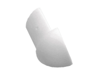 Vnější roh k ukončovacím a rohovým lištám, PVC, bílá, 9-10 mm, 6 ks