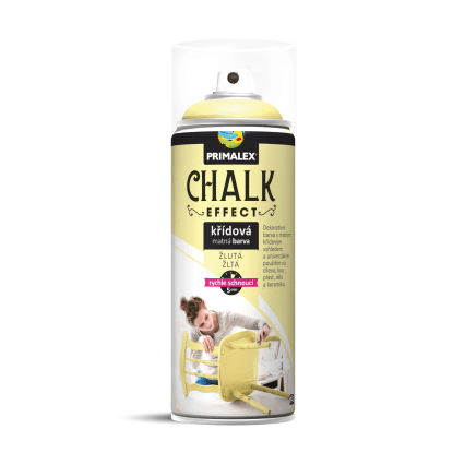 PRIMALEX Kriedová matná farba v spreji Chalk Effect žltá 400 ml