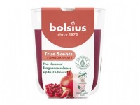 Bolsius Vonná sviečka v skle TRUE SCENTS granátové jablko 125g/pr. 7 x 8 cm