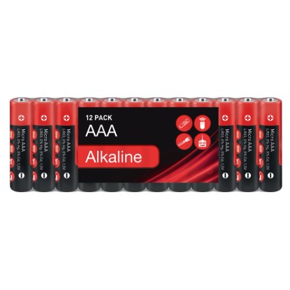 VLC Alkalické batérie Micro AAA LR03 1,5 V, 12 ks