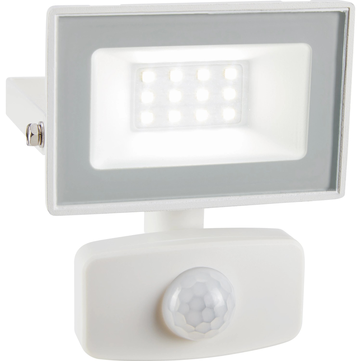 E-shop BWO LED reflektor 10 W 900 lm 5000 K IP44 biely 12 x 9 x 5cm s detektorom pohybu