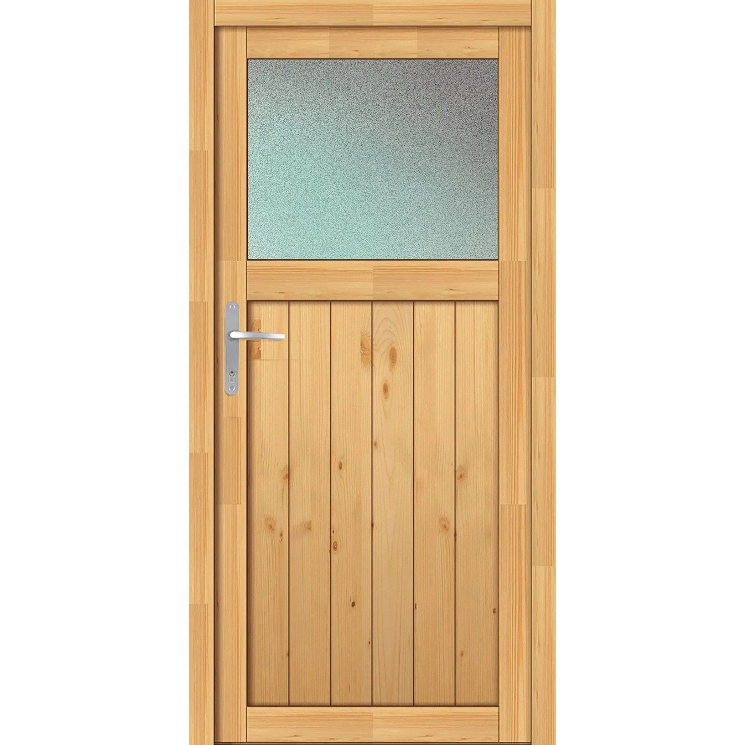 E-shop PANTO Drevené vedľajšie vchodové dvere NET-501 prírodný smrek, 98 x 200 cm, Ľ