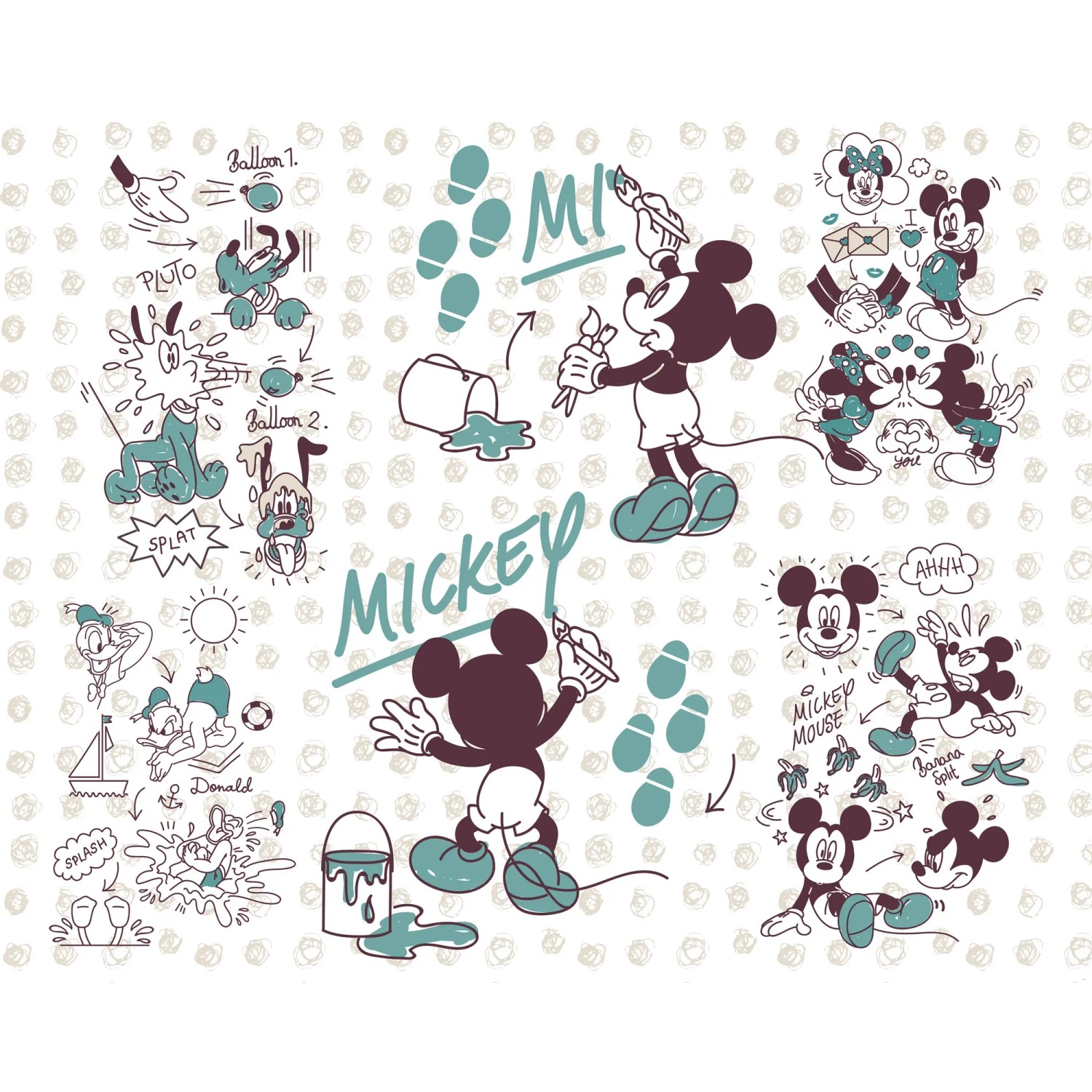 E-shop Komar Vliesová fototapeta Mickey and Friends 250 x 280 cm