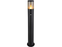 GLOBO Záhradná lampa XELOO čierna/dymová E27 60 W pr. 140 x 800 mm detektor poh.