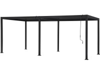 Lamelová pergola Carinda antracitová 239 x 584 x 296 cm Lamelová pergola Carinda antracitová 239 x 584 x 296 cm