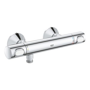 Grohe QuickFix Precision Flow chrómová termostatická sprchová batéria, nástenná.