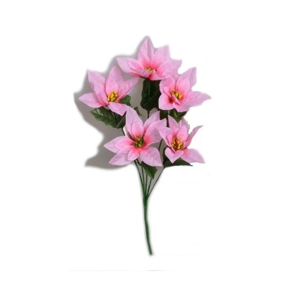 Vetvička vianočná, hviezdy 25 cm, ružová