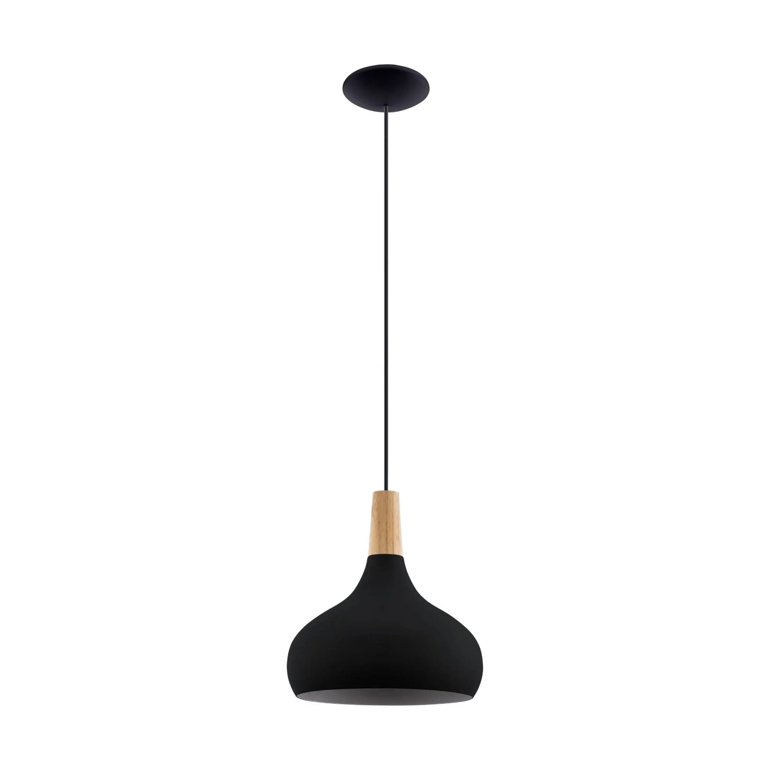 E-shop EGLO Závesné svietdilo Sabinar čierne, 110 x 28 cm FSC®