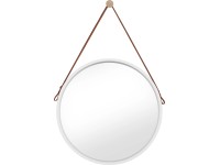 Okrúhle zrkadlo s priemerom 50 cm biele
