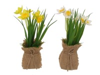 Boltze Umelá rastlina narcis v jutovom sáčku rôzne druhy 19 x 5 x 5 cm, 1 ks